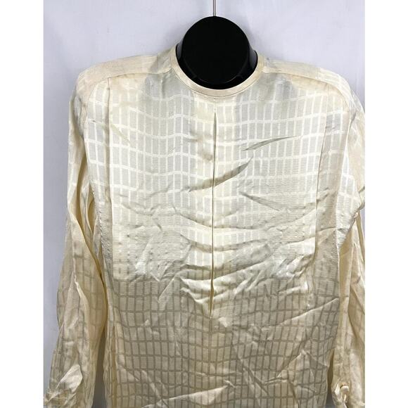 VTG Long Sleeve Silk Blouse Top Sz 8 Women's 80s Abstract - Picture 5 of 15